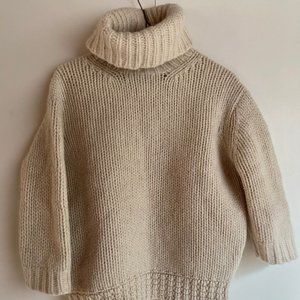 J. Crew super chunky cropped lambswool turtleneck